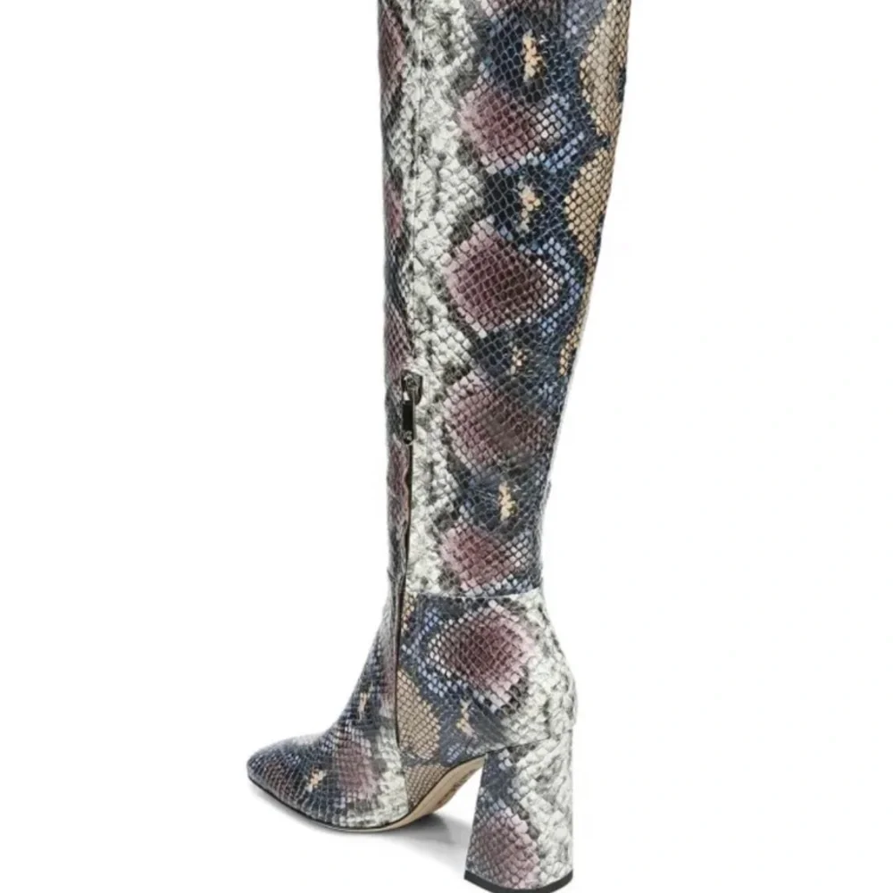 NWT SAM EDELMAN snake print Clarem boots - Picture 4 of 15